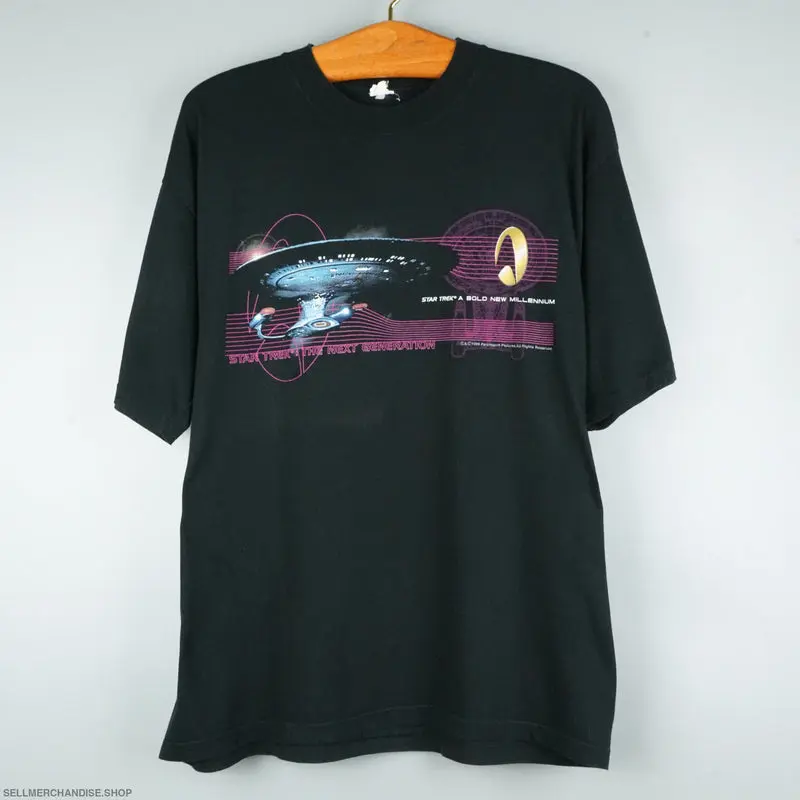 Vintage 1999 Star Trek T-Shirt Graphic Tee Heavy Cotton Tee Shirt, 100% Heavy Cotton Shirt