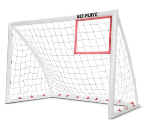 Net Play PVC 6' x 4' Soccer Goal Corner Target - Color: White