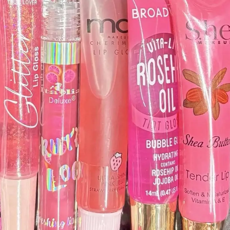 Beyond Color 5-Piece Lip Gloss Bundle, Glossy Hydrating Lip Care Cosmetic with Lipstick for Bolder Glow