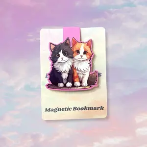 Two kittys magnetic bookmark