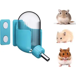 Hamster Water Bottle with Magnetic Holder, 3.4 oz Water Dispenser for Syrian Dwarf Hamster Mouse Rat Degu