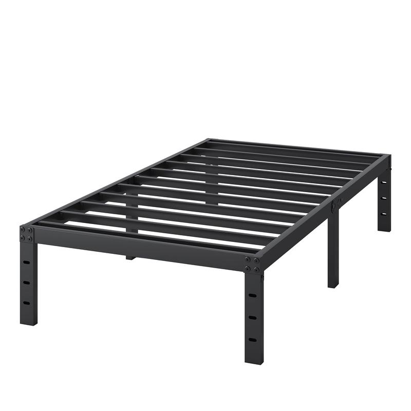 Edenza-Twin Bed Frames, 14 Inch  16 Inch  18 Inch Heavy Duty Metal Platform Bed Frame Twin Size Support Up to 3500 lbs, No Box Spring Needed/No Shaking/Steel Slat Support/Noise Free/Easy Assembly