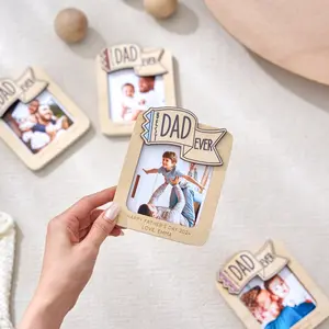 Best Dad Ever Father's Day Gift Frame Magnet, Custom Picture Frame, Gift for Dad, Father's Day Gifts, Personalized Photo Frame