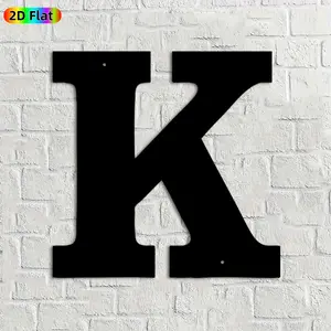 1pc Letter K Metal Wall Art, Bold Letter K Statue Mural, Ideal Gift for New Year, Christmas, Typography Enthusiasts, Rust-Resistant Metal Wall Decor Wall Sculptures,  Unique Home Decor Accent for Wall Art Fans