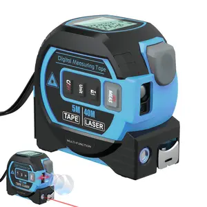 Smart Almighty Ruler, 3-in-1 Laser Measuring Tape, Digital Tape Measure with Led Display, Chargeble Almighty Tools Tape Measure, Area Volume Measuring Pythagorean Mode