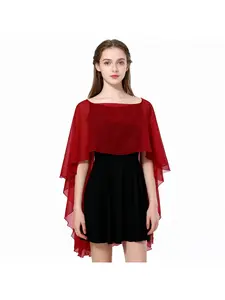 Chiffon pullover shawl pullover poncho extended shawl women sun protection arm covering