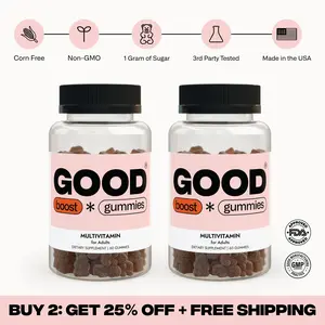 2x Good Gummies Boost - Multivitamin, Zinc, Mixed Berry, Folid Acid, Non-GMO, Gluten-Free & Gelatin Free for Daily Energy Support