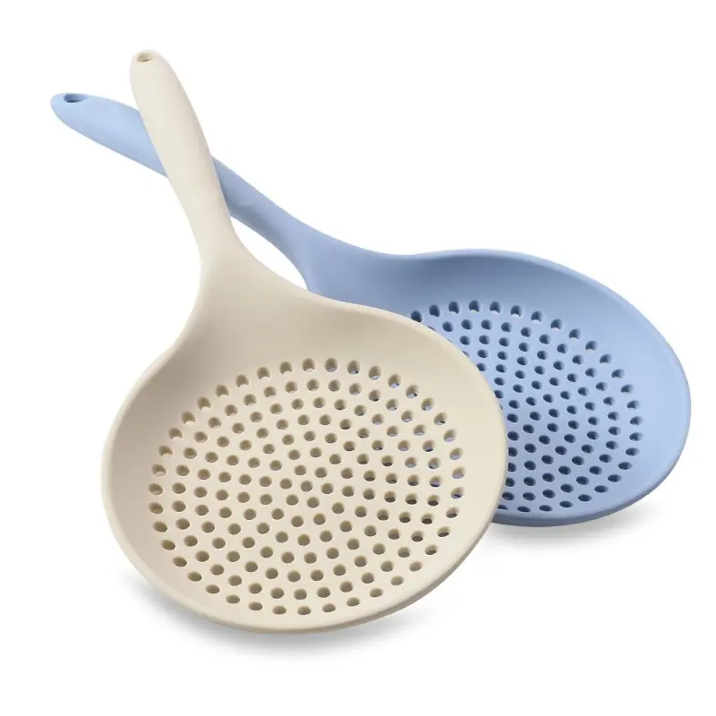 Silicone Large Strainer Spoon, High-Quality Silicone, Durable and Heat Resistant, Easy to Clean, Ergonomic Handle, Kitchen Essential, Kitchen Utensils, Kitchen Gadgets, Cooking Gadgets, Kitchen Tools and Gadgets, Durable Kitchenware