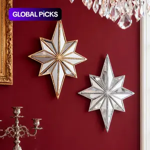 Creative Resin Octagonal Starburst Mirror Decorative Wall Hanging, Easy to Install, Home Decoration Items for Wedding, Party and Photography Prop, Ornaments
