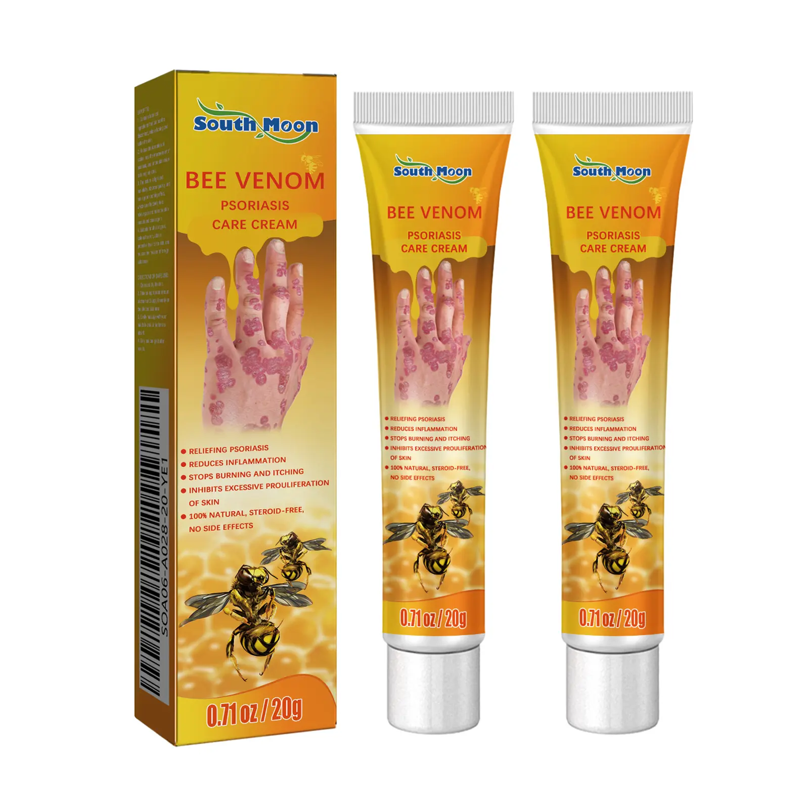 Buy 1 Get 1 Free Bee Venom Moisturizing Cream - Body Care Moisture Hydrating Body Moisturizer for Hand Moss, Dermatitis Relief