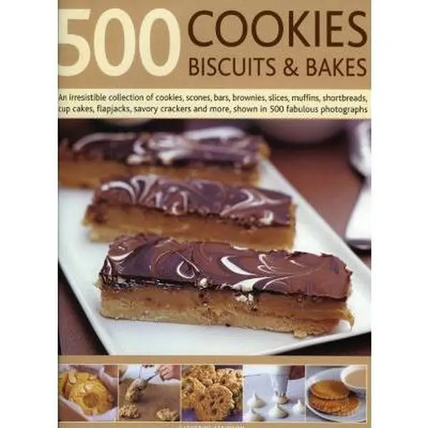 Used Very Good - 500 Cookies, Biscuits & Bakes: Irresistible Collection of Scones, Bars, Brownies, Slices Hardcover Book by Catherine Atkinson