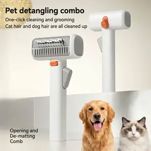 Pet Grooming Tool, Universal Detangling Comb for Dogs, Stainless Steel Double-Sided Design, Effective Shedding Removal & Matted Hair Tamer, Practical Daily Dog Coat Maintenance Supplies.