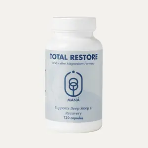 Total Restore Deep Sleep Supplement for Adults — Natural Sleep Aid Without Melatonin for Stress Relief & Recovery — Magnesium Glycinate, Magnesium Taurate & Vitamin B6 — 120 Capsules