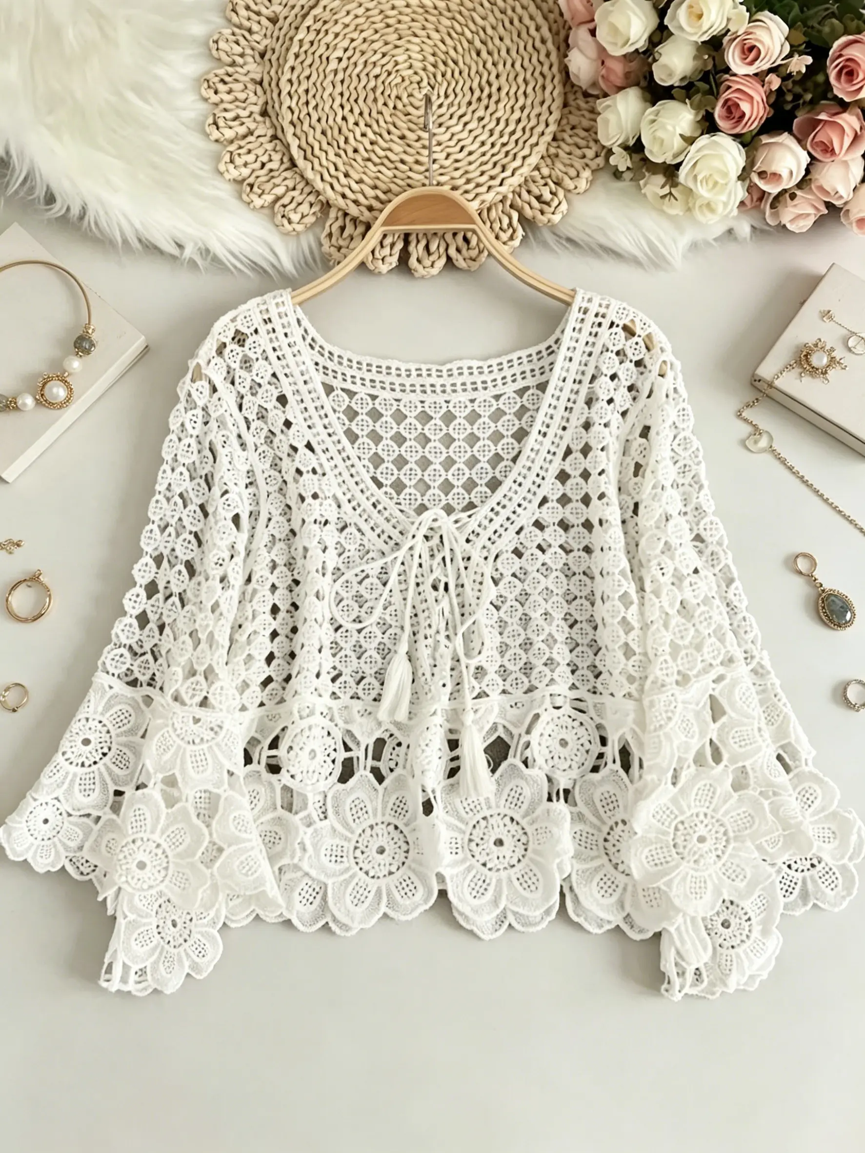 sheer tie top - TikTok Shop