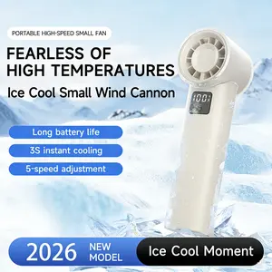 Handheld Turbo Fan — USB-Rechargeable Portable Fan | Rapid 3-Second Cooling | Ultra-Long Battery Life | 5 Adjustable Powerful Speed ​​Settings | Personal Mini Fan — The Ideal Companion for Travel, Camping, Beach Vacations, and Makeup Touch-ups