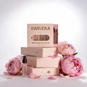 Barvena Hair Perfume Discovery Set - 4-Piece Sampler Kit with Elegant Packaging & Floral Accents - Buy One Get One Free - Sophisticated & Versatile Gift Option