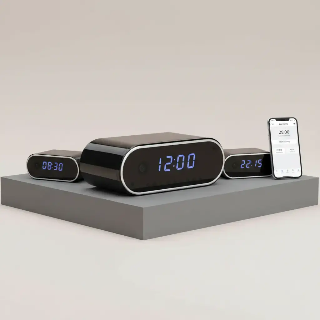 HD WiFi Security Clock Camera with Wireless Connectivity for Home Surveillance