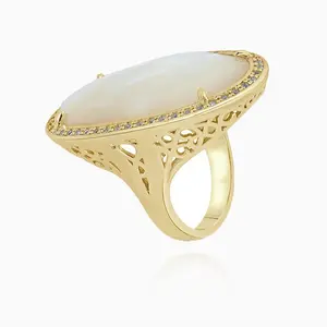 925 Sterling Silver Mother of Pearl Ring