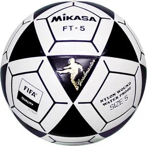 Official Size High Quality Soccer Ball Mikasa FT5 Goal Master Soccer Ball (Black/White, Size 5) Football Outdoor