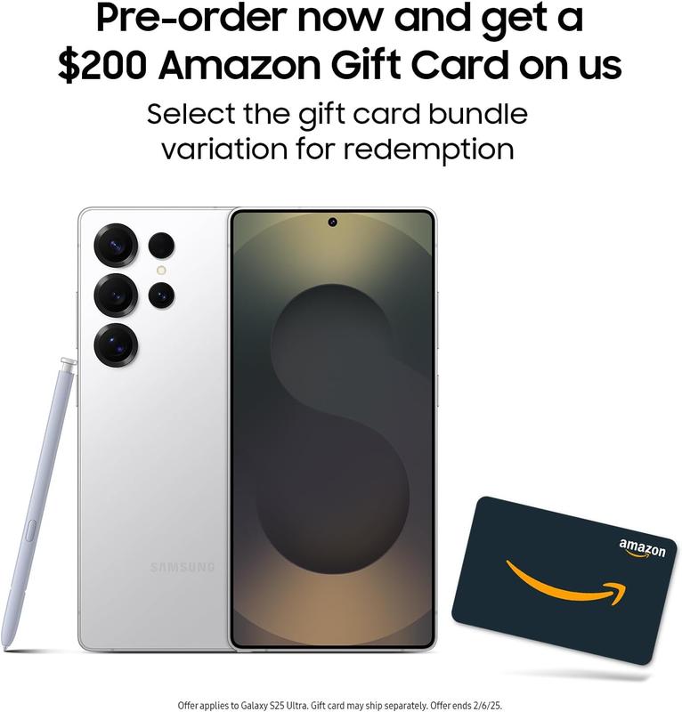 REFURBISHED SAMSUNG Galaxy S25 Ultra  US Version Titanium White Silver 256GB - Unlocked - Excellent