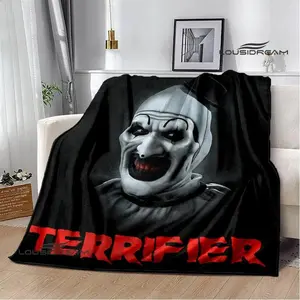Terrifier Horror Movie Printing Blanket Fashionable Warm Flannel Soft and Comfortable Blanket Picnic Birthday Gift