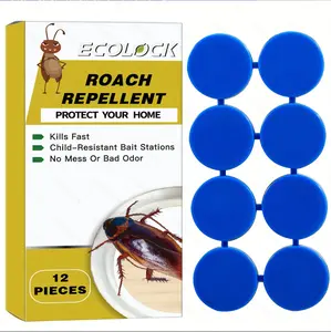 ECOLOCK Cockroach Control Kit - Powerful Solid Gel Bait, Rodent Repellent Pouches, Microfiber Floor Mop Cleaner for Indoor Kitchen, Outdoor Multi-Surface Pest Extermination (Cat, Mouse, German Roach, Ant, Fungus Gnat Infestation Control) # exterminator
