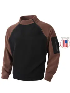 Autumn Winter New Slim Fit Stand Collar Long Sleeve Pullover Casual Coral Fleece Jacket, European Style Fashion Outerwear