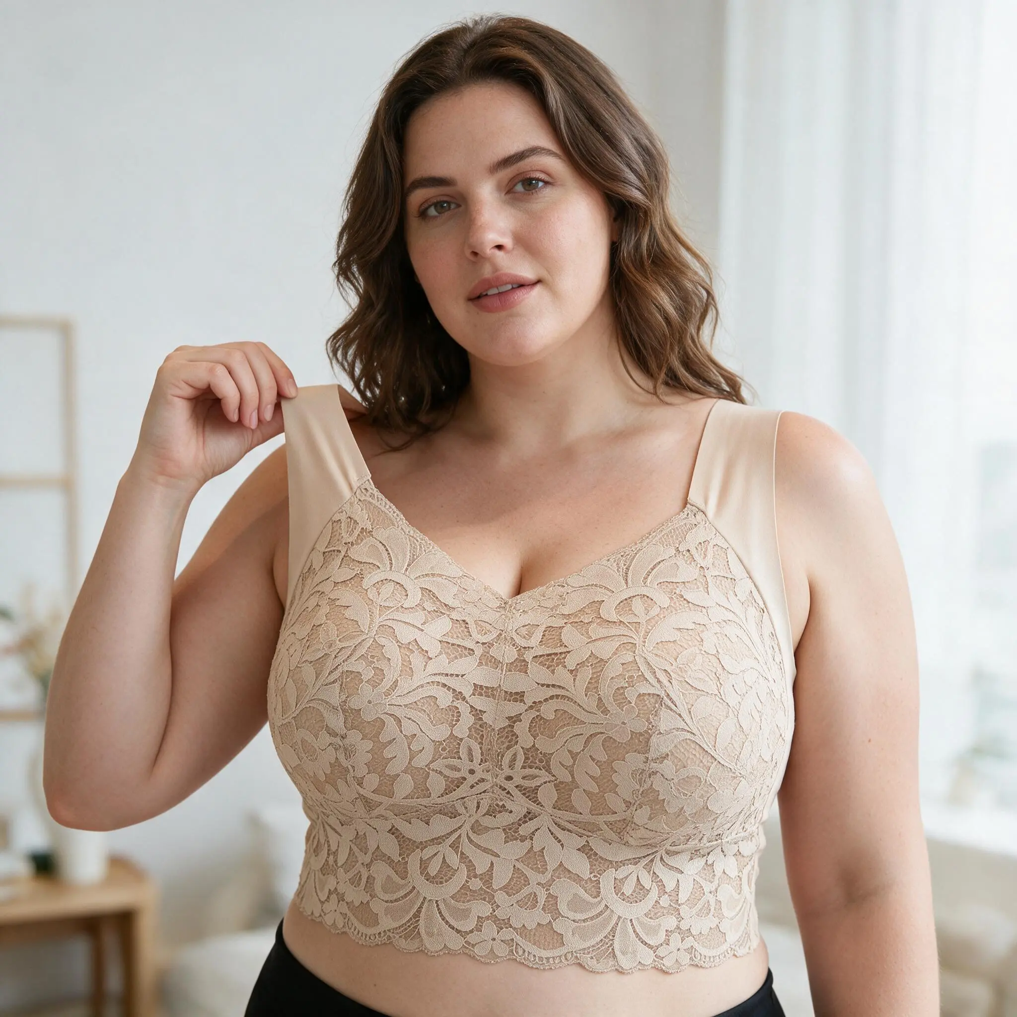 Women's DearPair Everyday Lace Bra - Lifting, Anti-Sagging, Breathable, Slimming Fit, Bust-Minimizing, Supportive, Sizes M-4XL