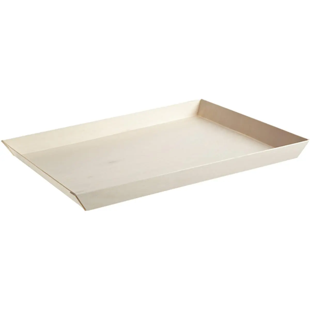 212 MAIN Natural Wood Rectangular Samurai Serving Tray, Biodegradable Take-Out Tray, Pack of 100 Pieces