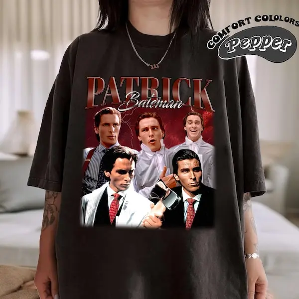 Patrick Bateman Shirt, Comfort Colors Shirt, American Psycho Retro TShirt, Patrick Bateman Fan Gift, Vintage 90s Shirt, Bootleg Shirt