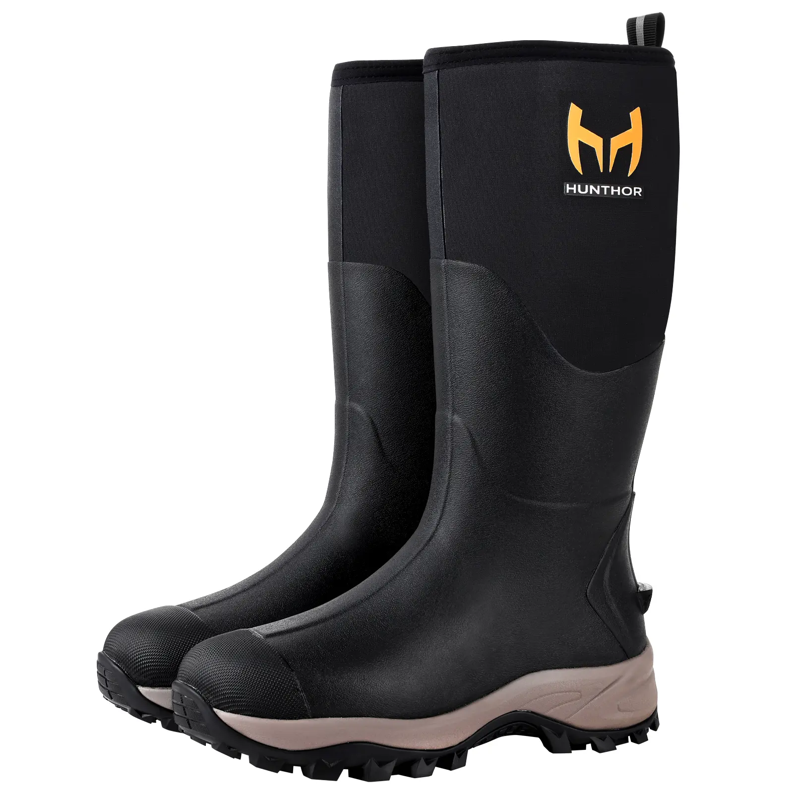Hunthor Women's Rubber Boots - Steel Shank, 6mm Neoprene, Waterproof Walking Shoes with Pull-On Design, Round Toe for Hunting, Outdoor Work