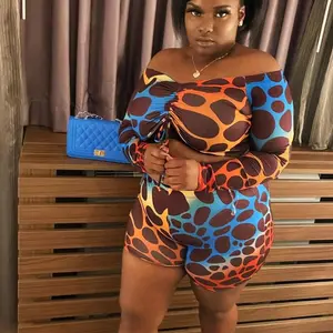 Multi color plus size 2pcs short set