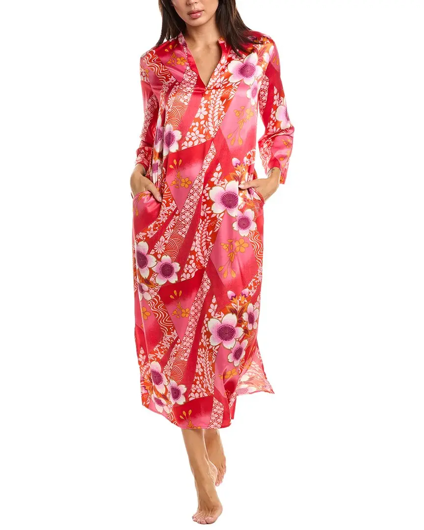 N Natori Magnolia Printed Satin Night Gown