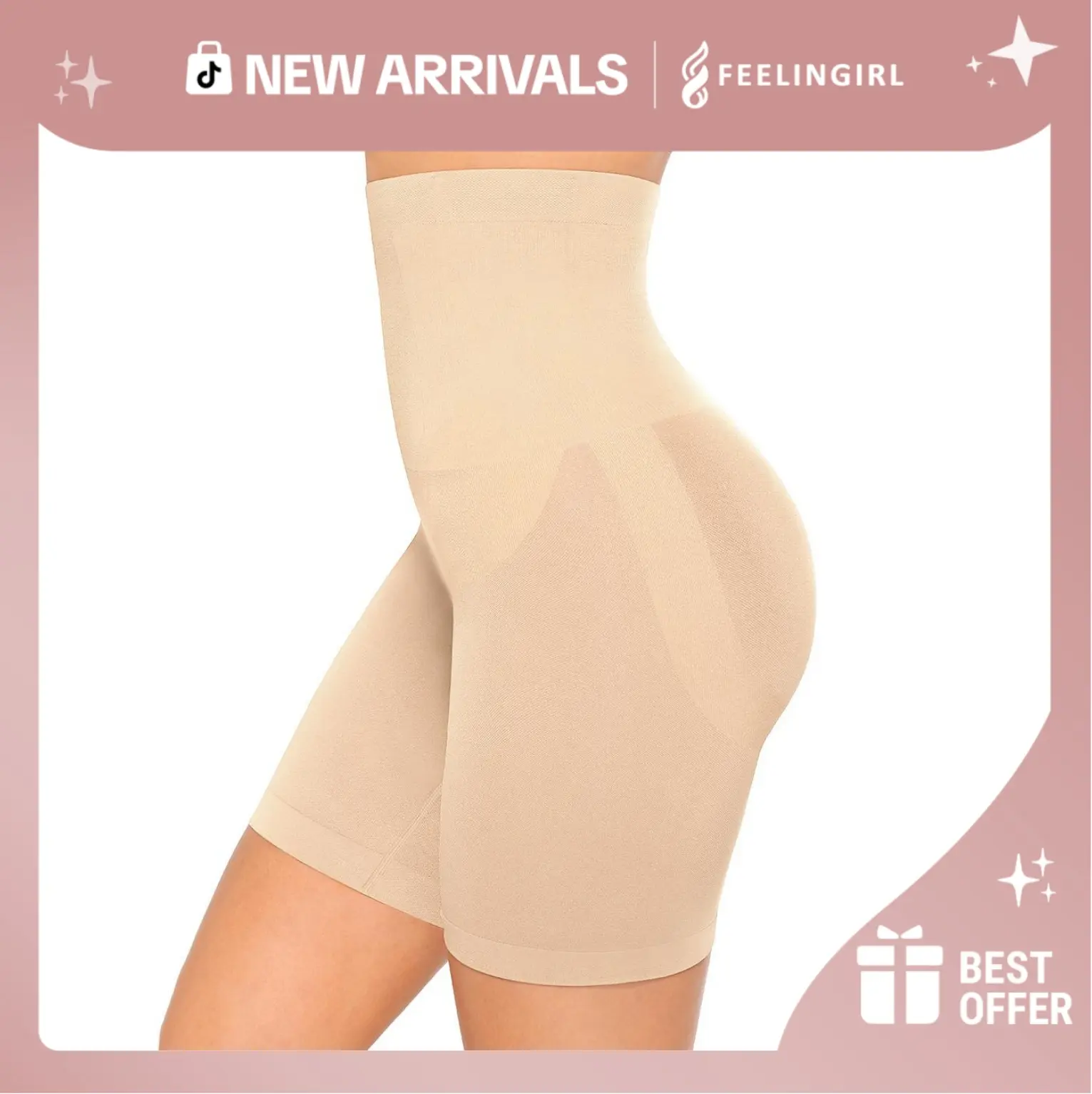FeelinGirl Shapewear Shorts Shaper for Women High-Waisted Thigh Fit Everyday newarrivals SohoChic