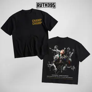 Conor "The Notorious" McGregor Double Champion Signature Heavy Cotton T-shirt/Hoodie UFC Pound For Pound Shirt MMA Fan Apparel Pump Cover Direct-to-garment Printing