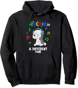 Rockin' to a Different Tune Autism Warrior Pullover Hoodie - Briannama Shop 57B0CJ7YWXJK