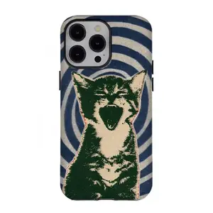 Retro Hypno Cat Pop Art Phone Case For iPhone 17 Pro Max 16 15 14 13 12 11 for Samsung S21 S22 S23 S24 S25 Phone Case|Tough Phone Case|gift for him for her|Best Gift