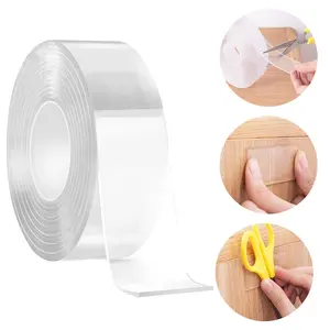 Double-sided Waterproof Seal Tape,Reusable Durable Double-sided Tape,10 FT Heavy Duty Adhesive Glue Tape for Wall Decor,Poster Hanging,Carpet.