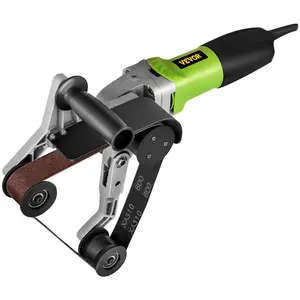VEVOR Pipe Tube Polisher Sander, 1000W Pipe Belt Sander with 6 Variable Speeds 1100 - 3200rpm, Professional Belt Sander Grinding Machine with 100PCS Sanding Belts for Burnishing Finishing Rust RemovalVEVOR Super Brand Day