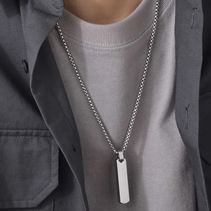 Simple Geometric Pendant Necklace, Minimalist Chain, Stainless Steel Jewelry for Party, Daily Wear Necklace, Daily Clothing Decor, Trendy All-match & Exquisite Jewelry for Birthday Gift, Stainless Steel Necklaces
