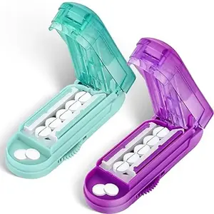 Portable Pill Cutter & Dispenser, 1 Count Adjustable Pill Cutter, Pill Storage Box, Pill Organizer for Small & Micro Pills, Healthcare, Medicine Organizer