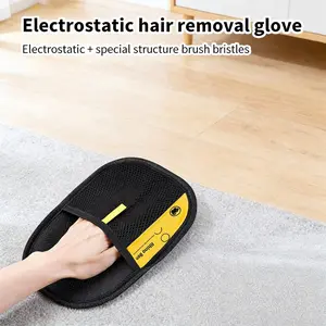 Upgraded pet hair removal gloves for home use, close fitting, quick hair sticking, and cleaning of floating hair