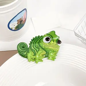 1 Piece cute Frog Hair Clip - Acetic Acid, Green Cartoon Animal Design, Expressive Eyes, Medium Size Suitable for Playful Hairstyles and Accessories
