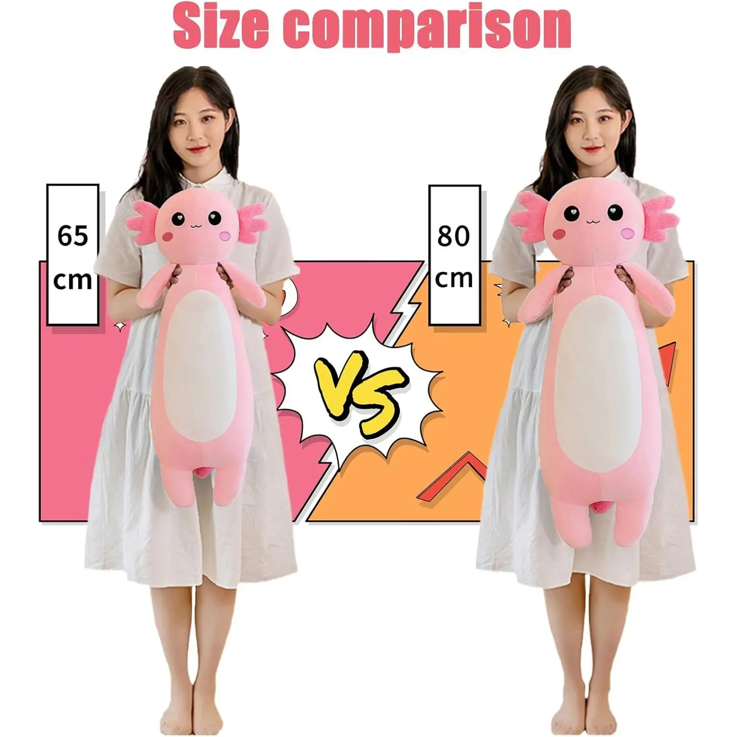 vibrating panties in action Long Axolotl Plush Pillow Cute Axolotl Stuffed Animal Body Soft Plushies  Doll Toy for Girls Boys