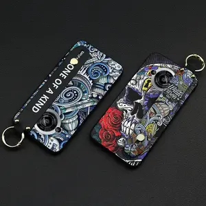 Back Cover personality Phone Case For Sharp Aquos R7/SH-52C Shockproof Fashion Design Durable Anti-knock protective Lanyard Kickstand Anti-dust ring Dirt-resistant Wrist Strap