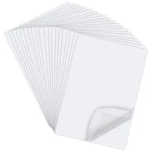 20 Sheets A4 Size 8.3x11.5 Inch Clear Double Sided Adhesive Tape Sheets Super Strong Sticky Tape for DIY Art Craft Home Decoration with White Liner
