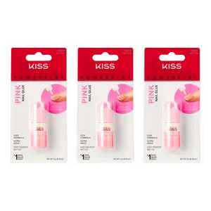 KISS PowerFlex Pink Nail Glue 3- Pack Bundle