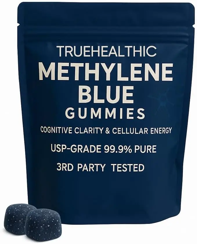 Methylene Blue Gummies, for Cognitive Support & Mental Focus, Clean 5mg of Methylene Blue Per Gummy, 99.9% Pure, Vegan, Non-GMO, 30 Gummies