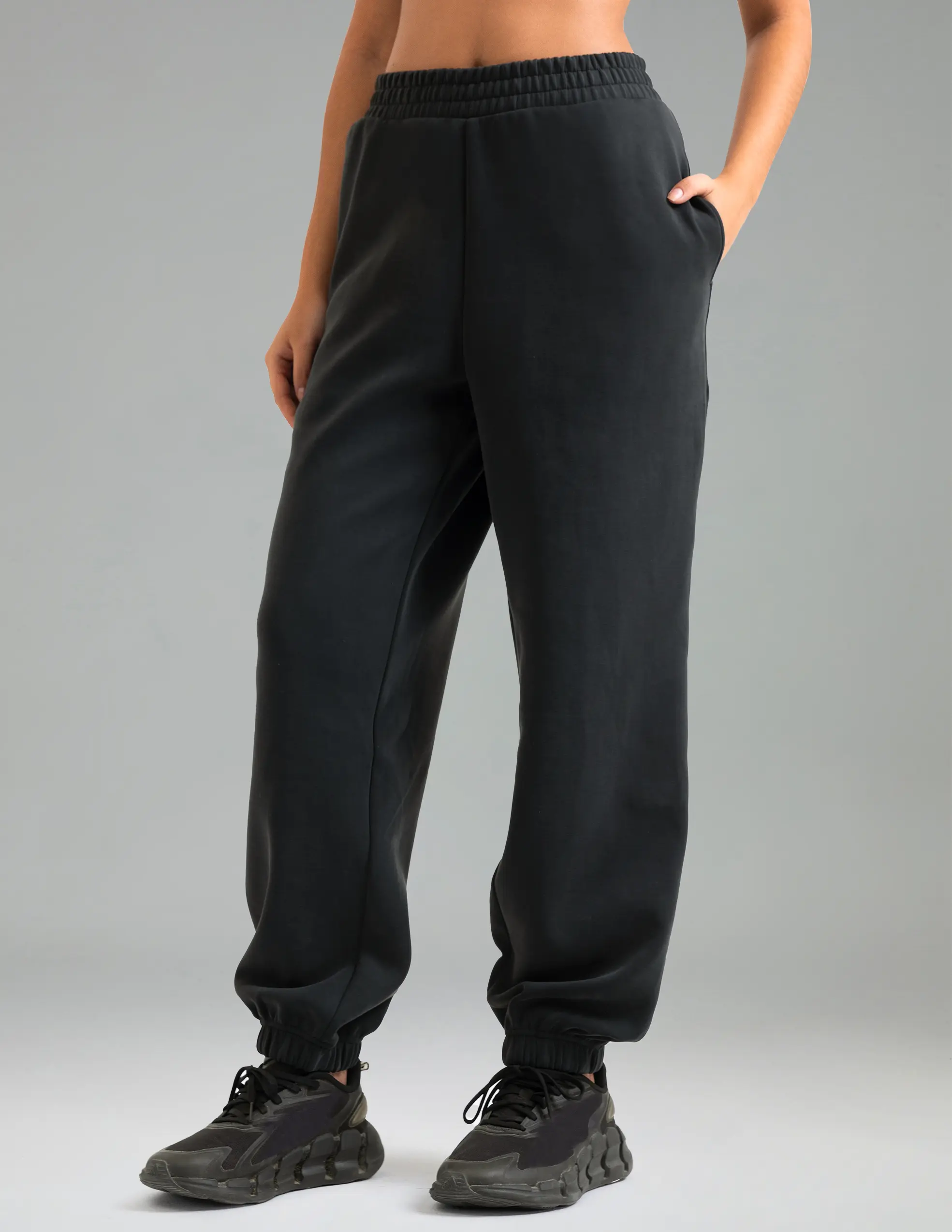 Colorfulkoala Women's Velvra Fleece Lined Sweatpants, High Waisted Wide Leg Modal Lounge Pants with Pockets and Cinch Bottom, Women's Clothes, Casual Athletic Pants, Sports Bottoms, Cinch Bottom Lets You Shape The Fit