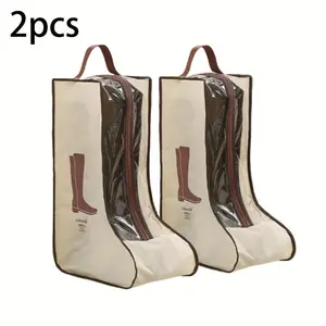 Boot storage bag with handle - suitable for flat shoes, ankle boots, and high top shoes - travel shoe storage bag, home and travel boots and shoe storage bag, hanging shoe storage bag, Shoe Bags